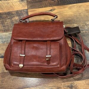 Elegant Brown Leather Handbag backpack